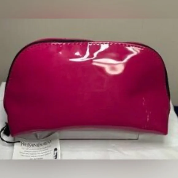 Yves Saint Laurent Pink Cosmetic Pouch with Beauty Bundle & Clinique Lip Crayon - Picture 2 of 2